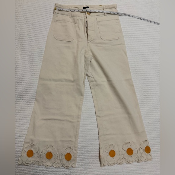 Anthropologie Pants - Maeve Colette Floral Detail Wide-Leg Pants